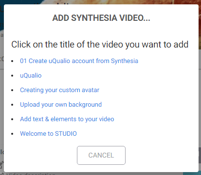 This lists the active videos on your Synthesia account