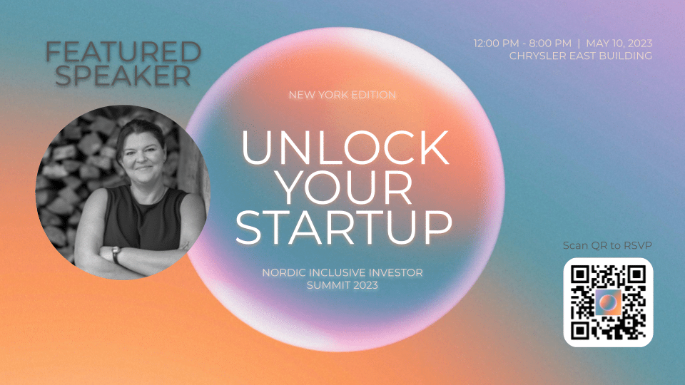 Nordic inclusive investor summit 2023 - Unlock your startup - featured speaker Hatla Johnsen