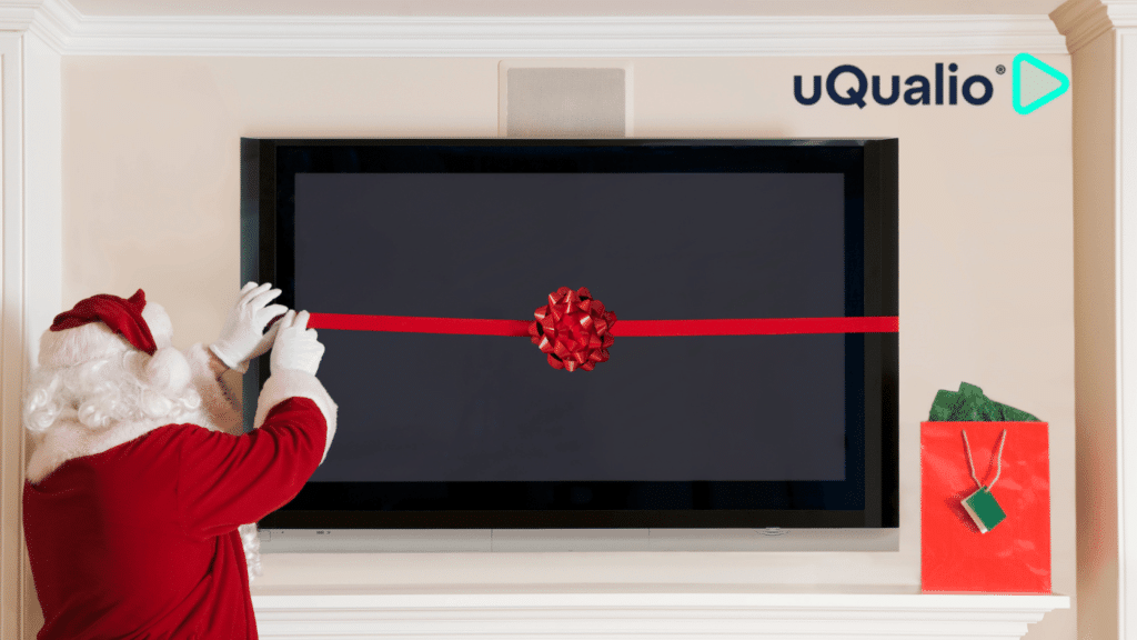 TV as a present from Santa. uQualio logo