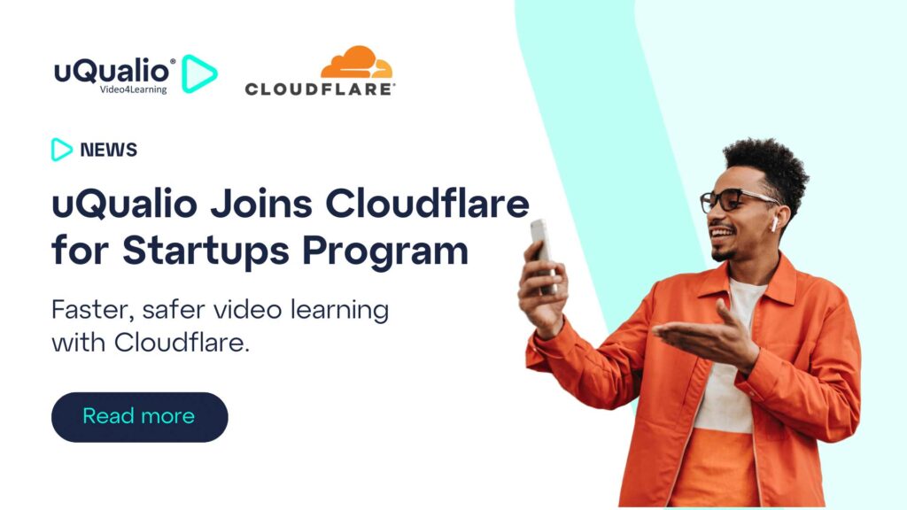 uQualio banner announcing partnership with Cloudflare for Startups Program, featuring the uQualio logo, news label, headline, and a turquoise curved design element on a white background.|uQualio banner announcing partnership with Cloudflare for Startups Program, featuring the uQualio logo, news label, headline, and a turquoise curved design element on a white background.|uQualio banner announcing partnership with Cloudflare for Startups Program, featuring the uQualio logo, news label, headline, and a turquoise curved design element on a white background.
