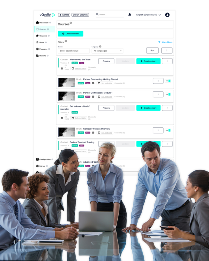 uQualio cloud LMS hosted maintained for you