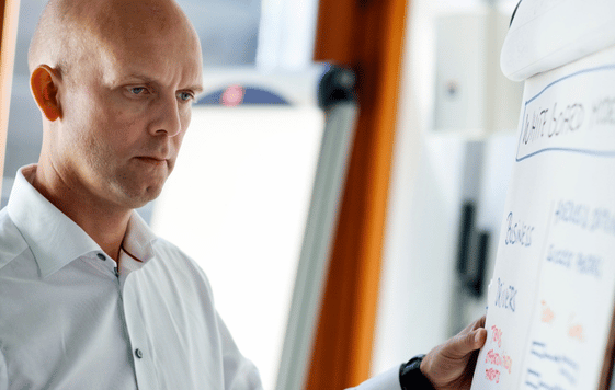 Henrik Kragelund Jansson of Kragelund Consulting facilitating a leadership programme