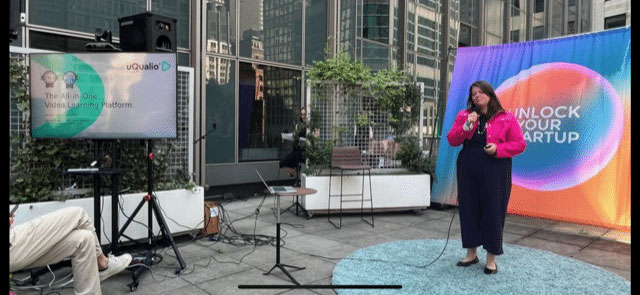 Hatla pitching uQualio at Denmark house New York