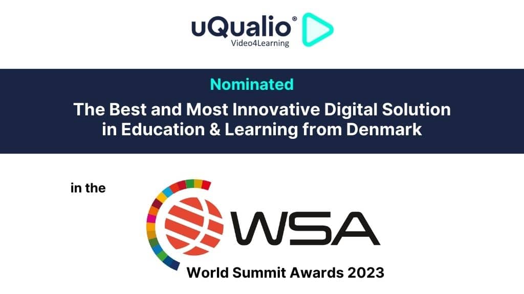 WSA 2023 - uQualio The Best and Most Innovative Digital Solution in Education & Learning from Denmark