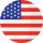 USA flag round