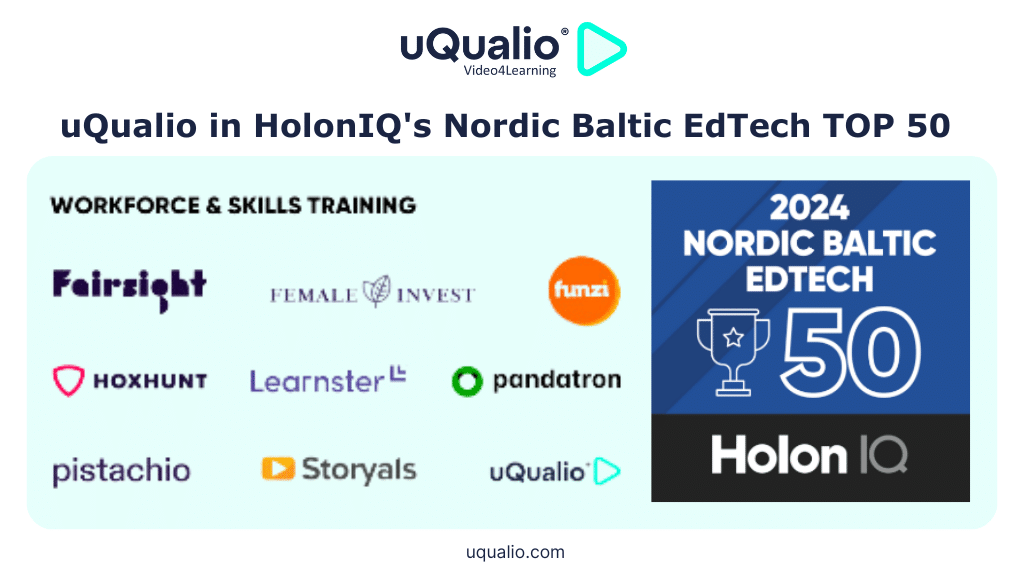 uQualio on HolonIQ's Top 50 EdTech companies in the Nordic and Baltics